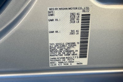 2022 Nissan Altima 2.5 SR