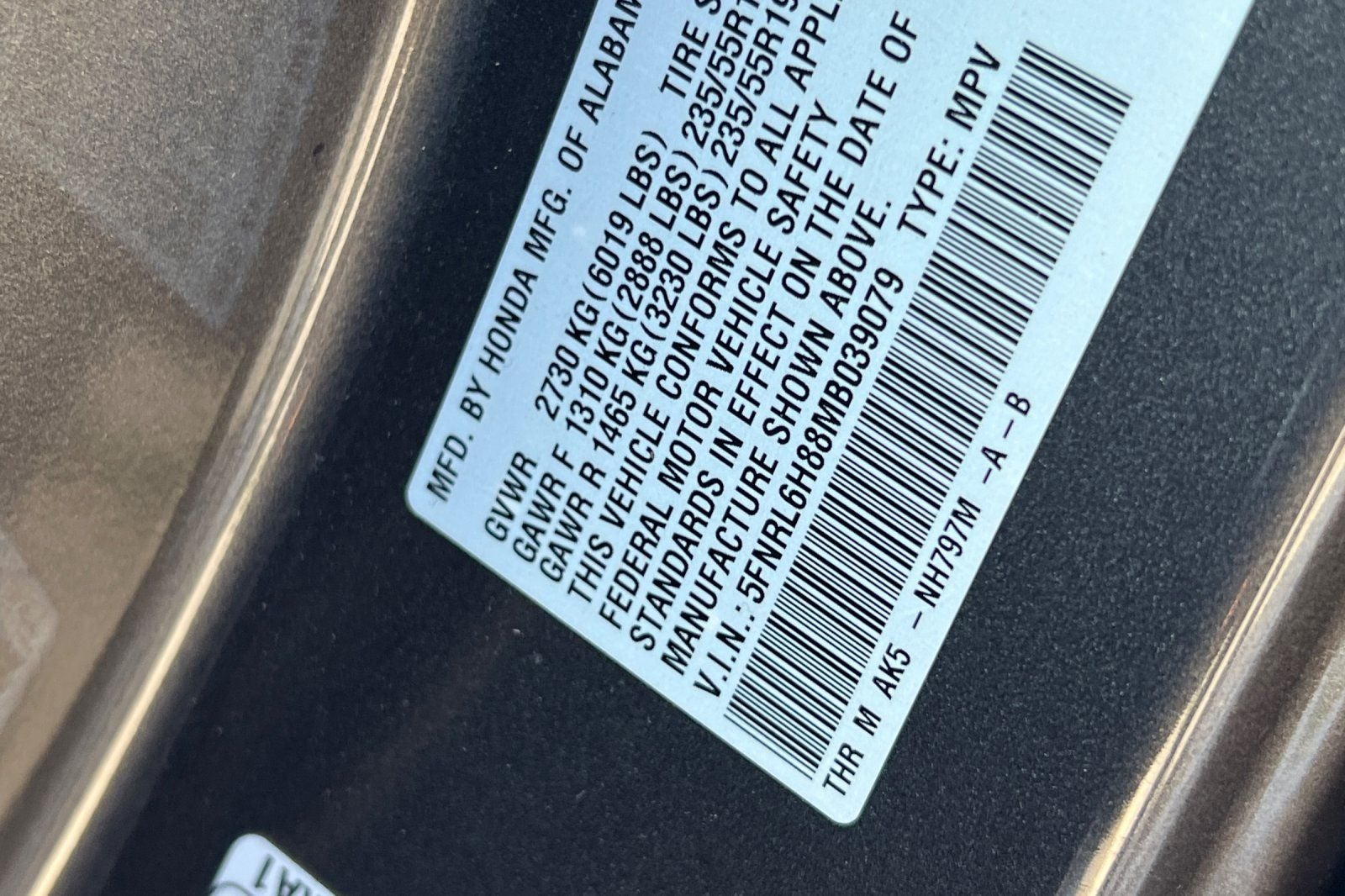 2021 Honda Odyssey Touring