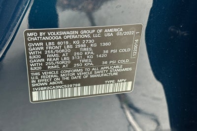 2022 Volkswagen Atlas 3.6L V6 SEL