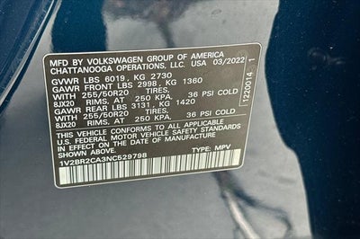 2022 Volkswagen Atlas 3.6L V6 SEL