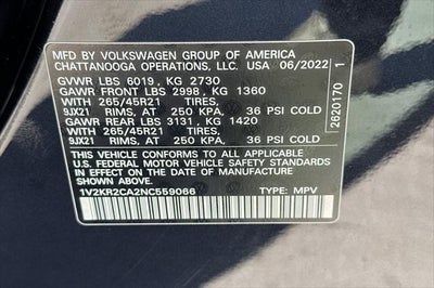 2022 Volkswagen Atlas 3.6L V6 SE w/Technology