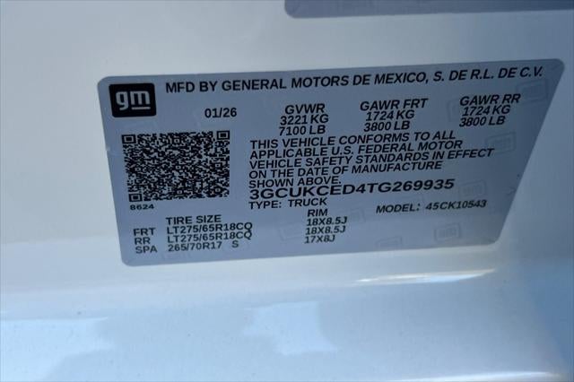 2026 Chevrolet Silverado 1500 4WD Crew Cab Short Bed Custom Trail Boss