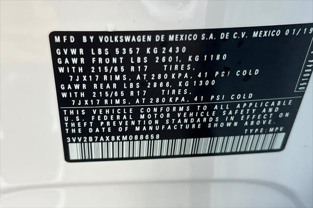 2019 Volkswagen Tiguan 2.0T SE