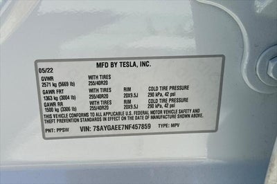 2022 Tesla Model Y Long Range Dual Motor All-Wheel Drive