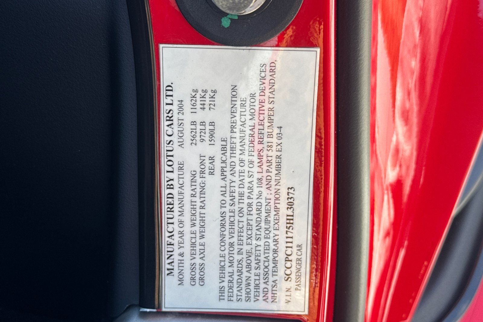 2005 Lotus Elise Base