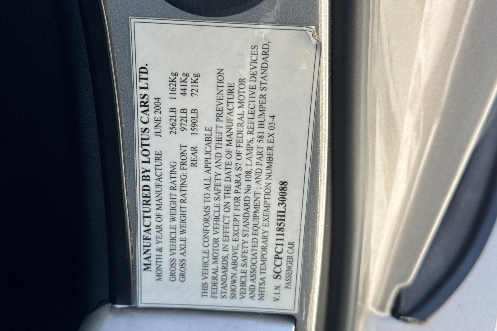 2005 Lotus Elise Base