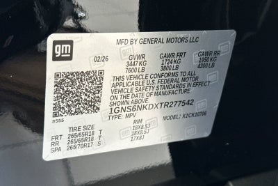 2026 Chevrolet Tahoe LT