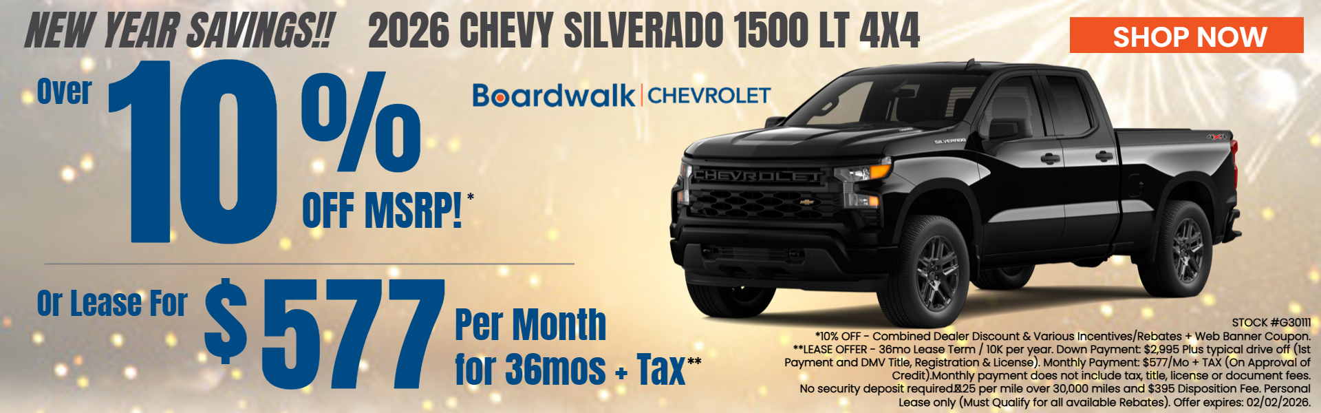 SILVERADO 1500 OFFERS FROM BOARDWALK CHEVROLET