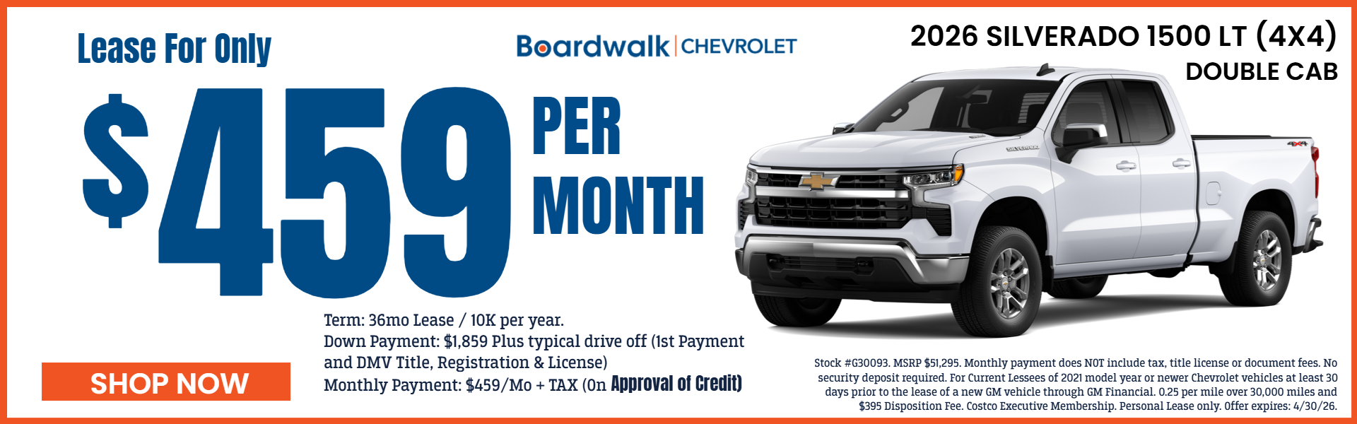 COLORADO OFFERS FROM BOARDWALK CHEVROLET